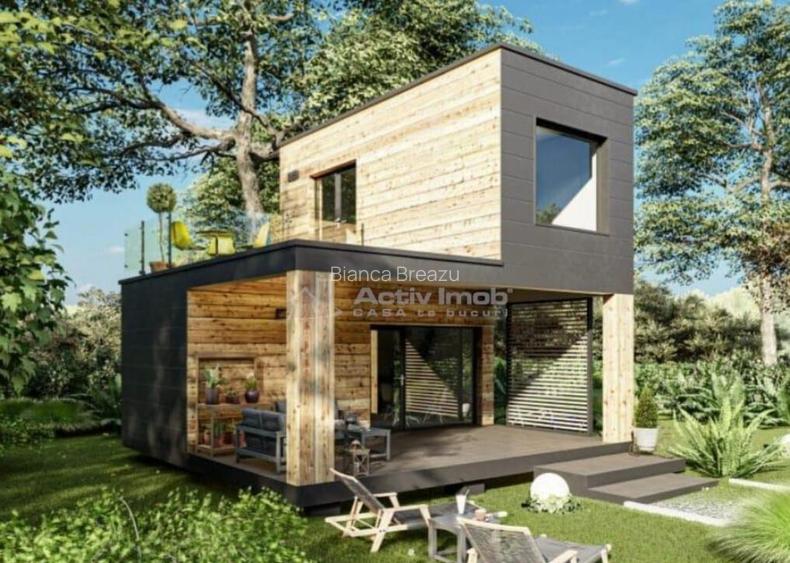 Casa - Pe structura de lemn si panouri SIP Casa - Pe structura de lemn si panouri SIP