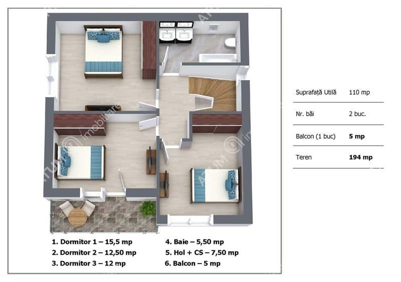 Casa intabulata individuala cu 4 camere decomandate Comision 0 - 6