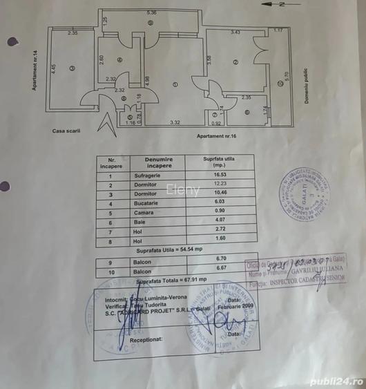 Ap. 3 cam. 2 balcoane, etaj 3, Tiglina 2 Ap. 3 cam. 2 balcoane, etaj 3, Tiglina 2