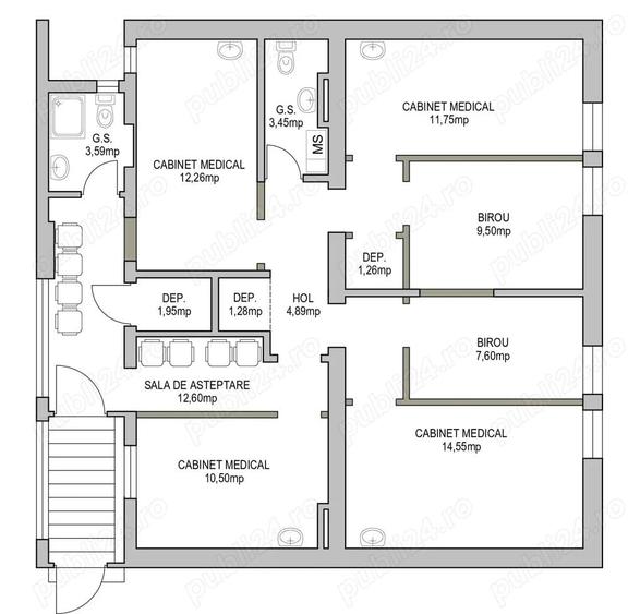 Spatiu de inchiriat direct de la proprietar, 103mp utili, in zona Spitalului Municipal Arad - 2
