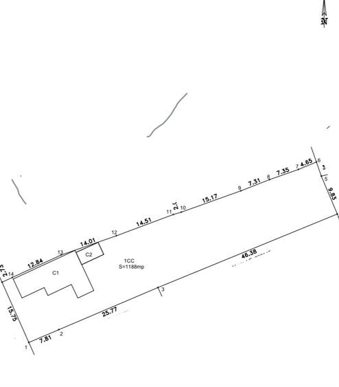 Teren 1180 mp deschidere 16 - 2