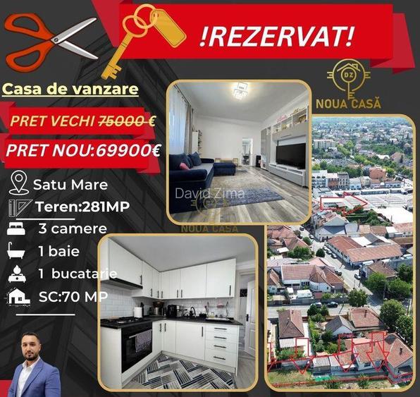 !REZERVATA!Reducere Casa de vanzare in Satu Mare,Teren 281MP !REZERVATA!Reducere Casa de vanzare in Satu Mare,Teren 281MP