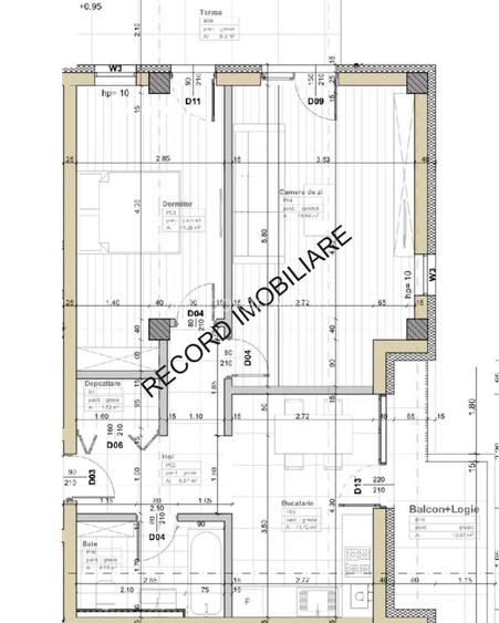 Apartament 2 cam decomandate 58 mp semifinisat Apahida