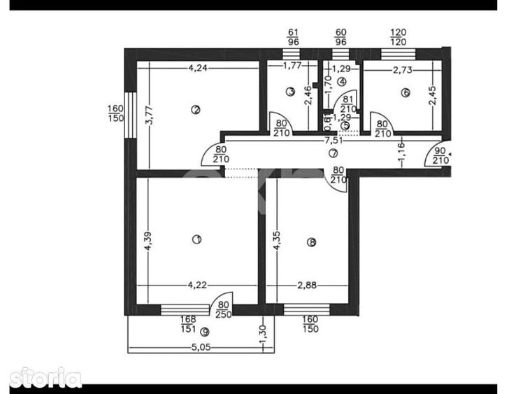 Apartament cu 3 camere, Etaj 1, decomandat | Trivale, Pitesti - 2