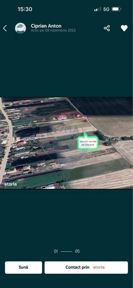 Teren de vanzare Tunari-Dimieni 800m2 cu autorizatie de constructie - 3