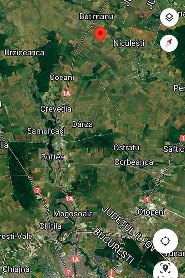 Vanzare 2500 mp, sau 5000 mp, sau 7500 mp teren in Butimanu apropierea Bucuresti pret negociabil - 5