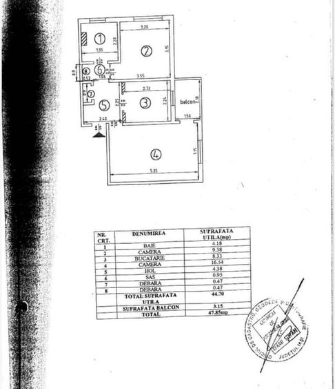 Apartament 2 camere etajul 1 decomandat - 1