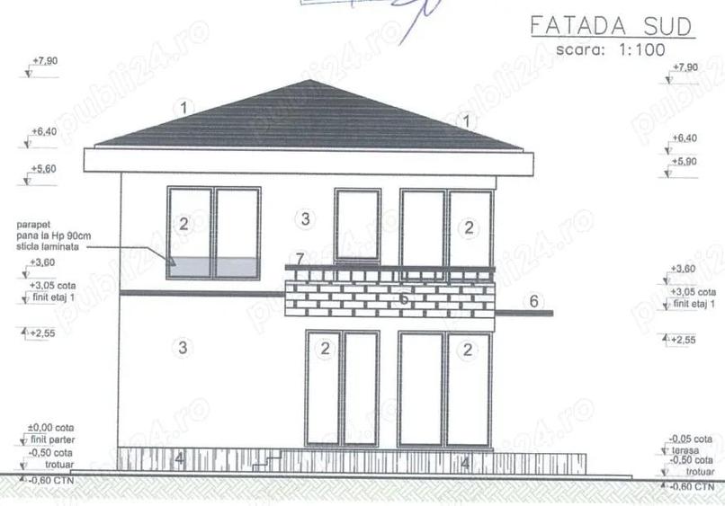 Teren 465mp, cu autorizatie casa individuala P+1E - 5