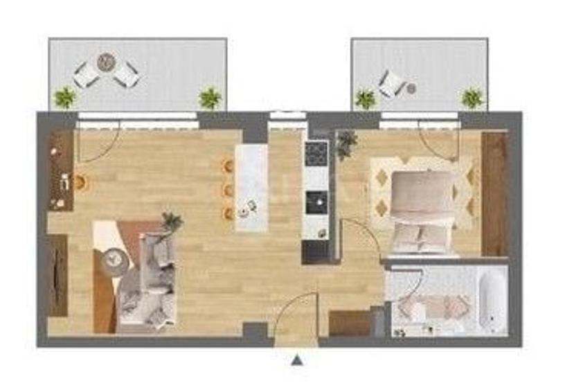 Apartament cu 2 camere în Dâmbul Rotund