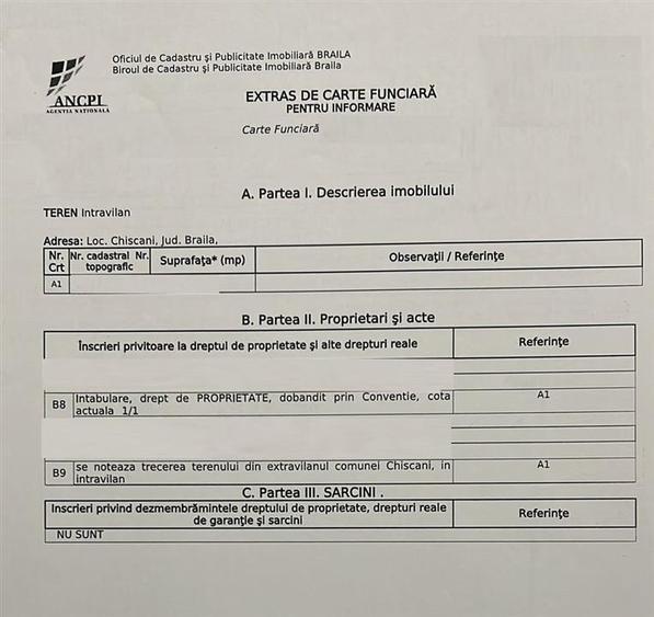 Teren intravilan de constructii, Chiscani, St - 2250 mp - 4