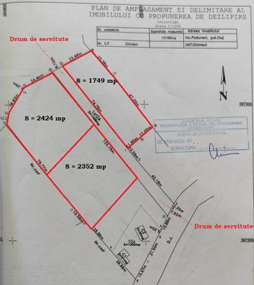 De vanzare teren in Padureni -Chinteni - 1