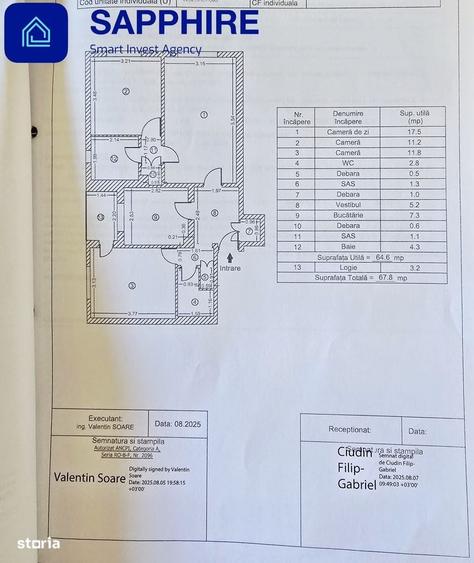 Apartament cu 3 camere decomandat în Sebastian