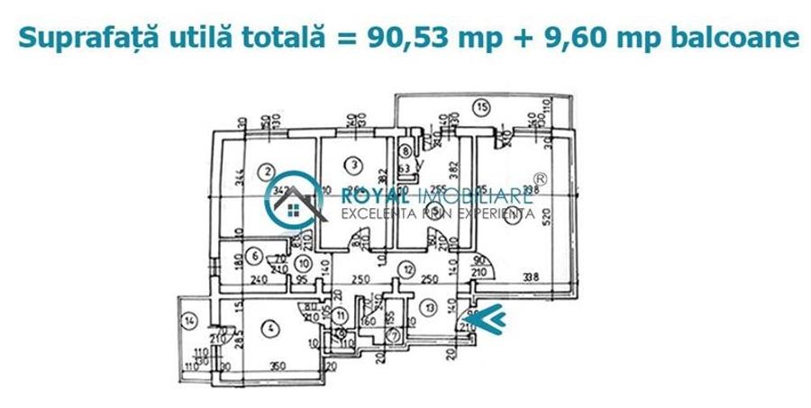 Royal Imobiliare - Vanzare apartament 4 camere zona 9 Mai - 18