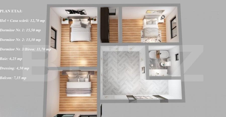 Casa P+1 la rosu, 4 camere, 135 mp, zona Dumbrava - 4