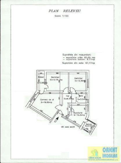 City Park Mall, apartament 3 camere, 72mp, gaze, mobilat, vanzari Constanta - 2