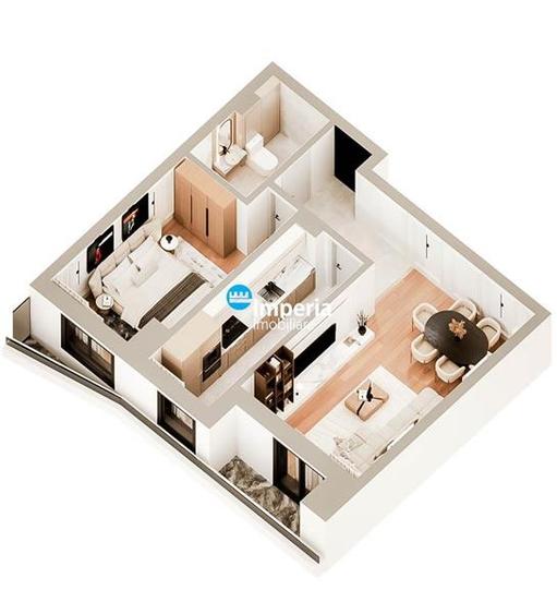 Proiect NOU! zona Pasaj O. Bancila, ap. 2 camere - 8