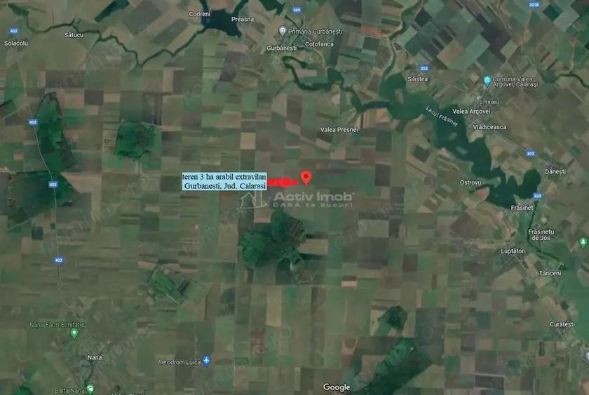 arabil cultivat, canal irigatii, UAT Gurbanesti spre Nana si Curcani - 3