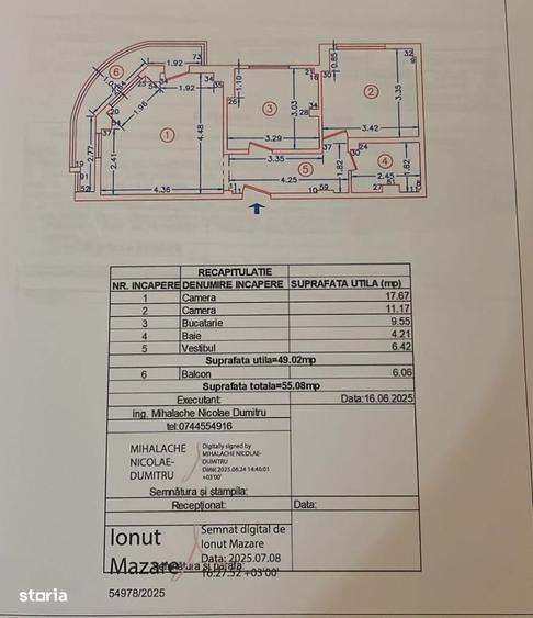 APARTAMENT/1984//50 mp/DOUA CAMERE/BALCON 6 mp/DECOMANDAT/OBOR/PARC - 15