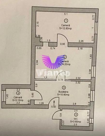 Apartament cu 3 camere decomandat în Ultracentral