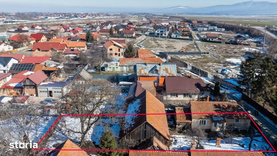 Casă cu 2 camere cu Teren 778 Mp în Tărlungeni