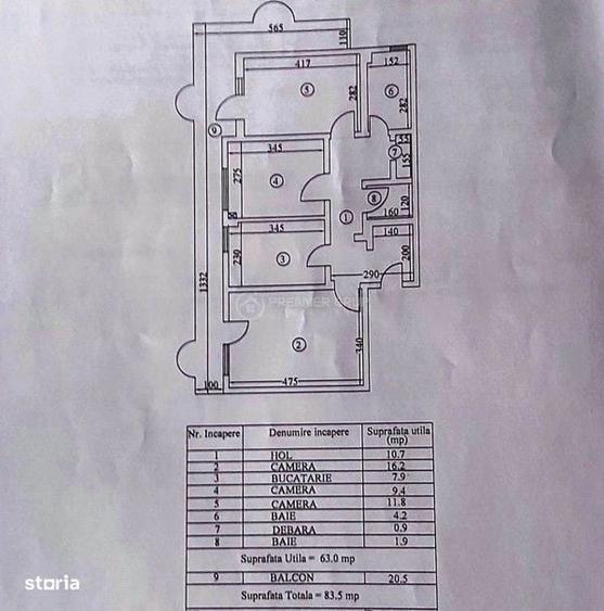 Apartament cu 3 camere decomandat în Dancu