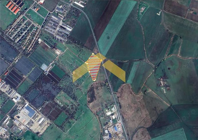 Teren 21,000 mp intravilan de vanzare centura de nord Arad - 2