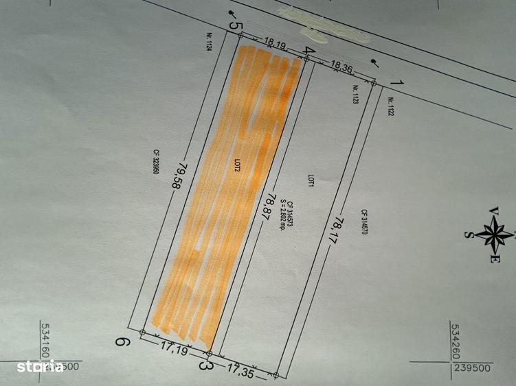 Vand teren intravilan, intre case Siria, pe dreapta,st.1400 mp. - 1