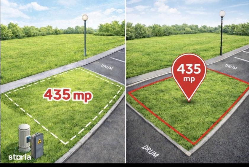 TEREN Intravilan 435 mp Casa PUZ Aprobat toate utilitatiile inclusiv - 3