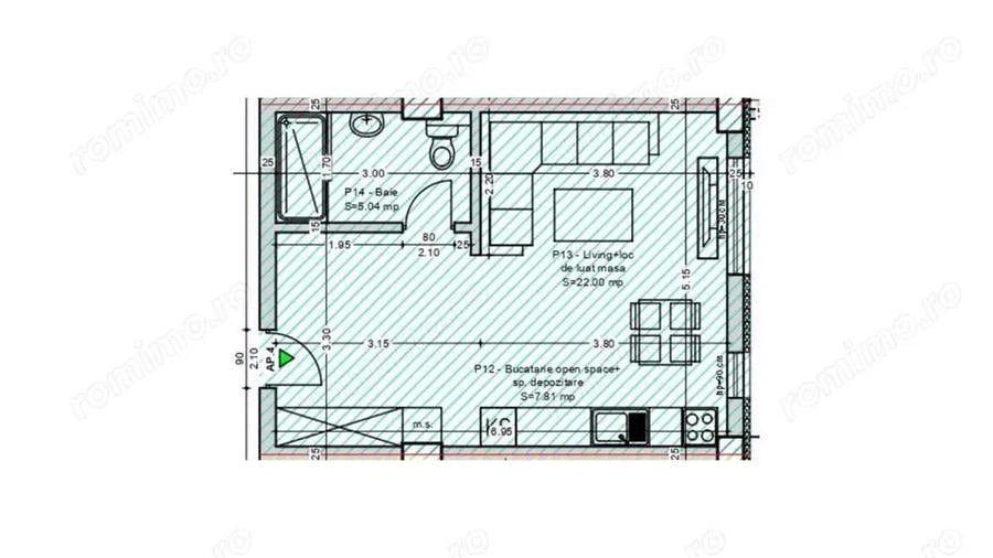 Studio de vanzare in Mangalia, in cadrul ansamblului Casa Cristian la doar 800m de plaja - 6