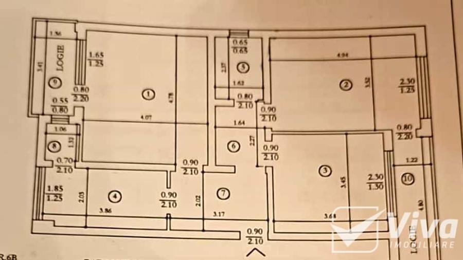 SUPERCOPOU ! Ap 3 camere D, etaj 2/4, 84 mp, 2 balcoane, bloc din 1972 fara risc - 2