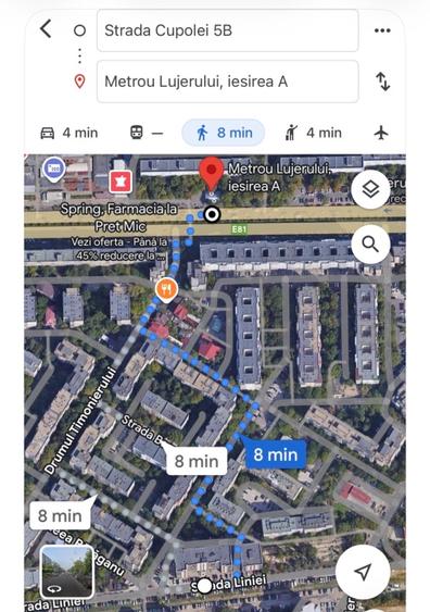 PROPRIETAR | Garsonieră Decomandată LUJERULUI – Vedere PARCUL LINIEI – SUD - 13