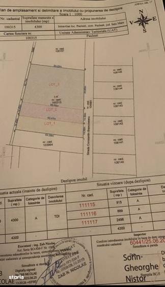 Teren intravilan Paulesti 14.5m front 9ar/parcela - 1