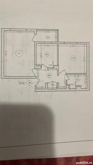 Apartament cu 2 camere decomandat în Poarta 6