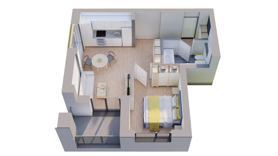 Cel mai ieftin apartament care poate fi modificat in 3 camere - 7