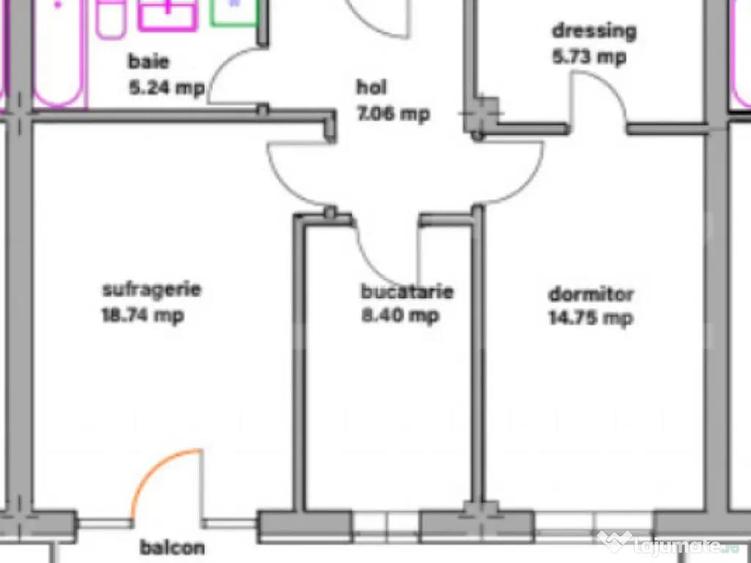 Apartamente moderne cu 2 camere, balcon si dressing - bloc n - 1