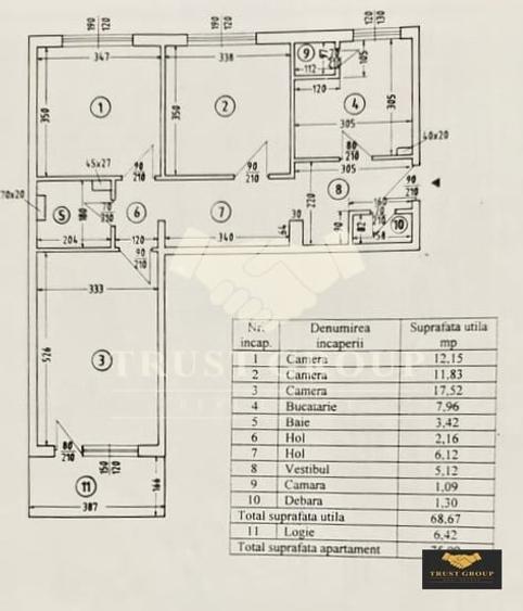 Apartament 3 camere P-ta Victoriei Titulescu | Renovat | 1976 - 23