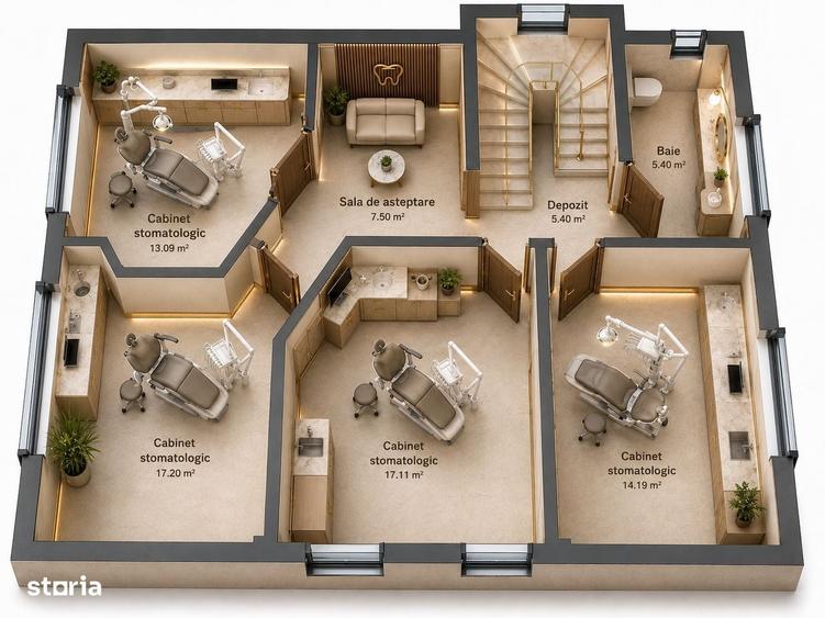 Cladire ideala pentru clinica medicala | ~400 mp | teren 620 mp | CLUJ - 1