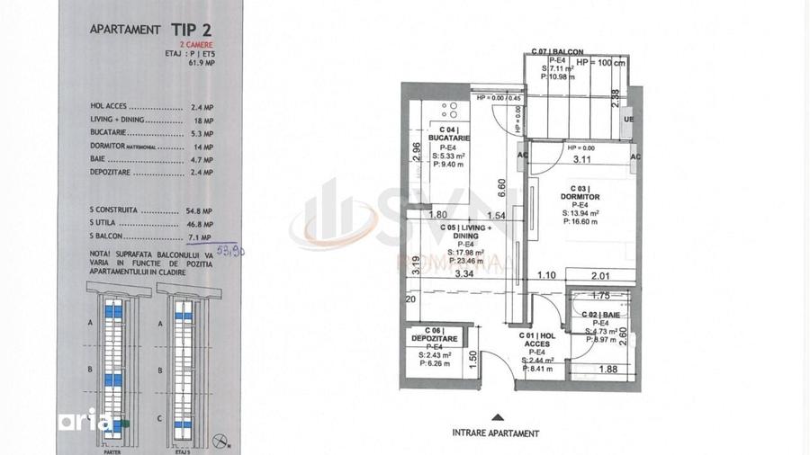 Apartament cu 2 camere decomandat în Dobroești