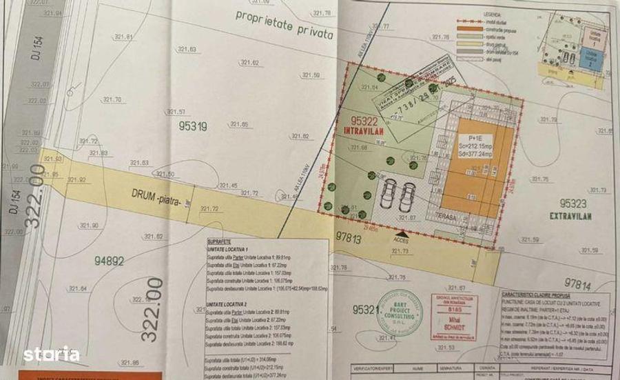 Teren intravilan cu proiect casa duplex - 3