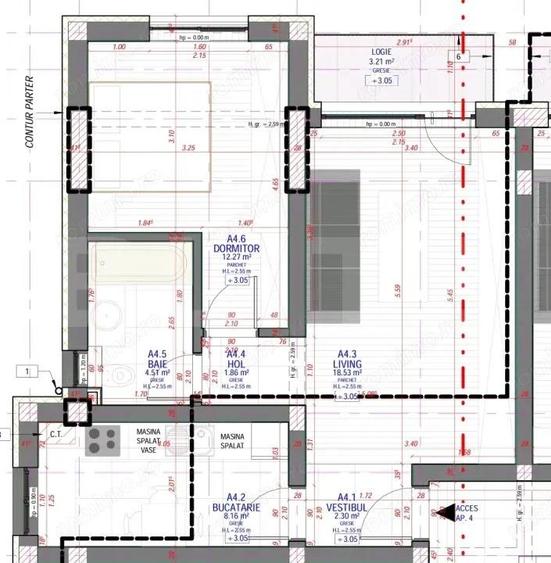 Apartament 2 camere, 47.63 mp, zona Mehala - 2