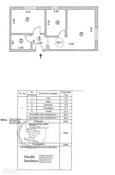 Apartament 2 camere cu curte proprie | 90 mp curte | Gata de mutat - 1