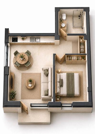Apartament cu 2 camere în Moșnița Nouă