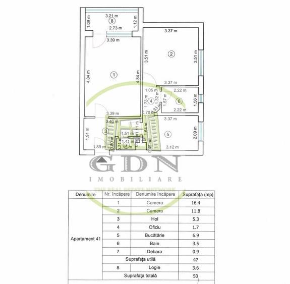 Vanzare apartament 2 camere – decomandat, cu balcon si vedere panoramica - 7