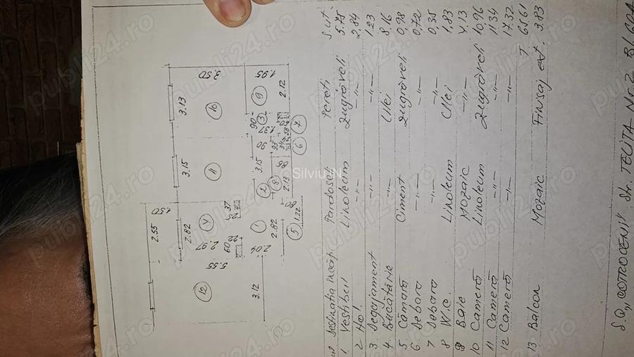 Apartament 3 cam decomandat conf 1 etaj 1 8 zona Sebastian