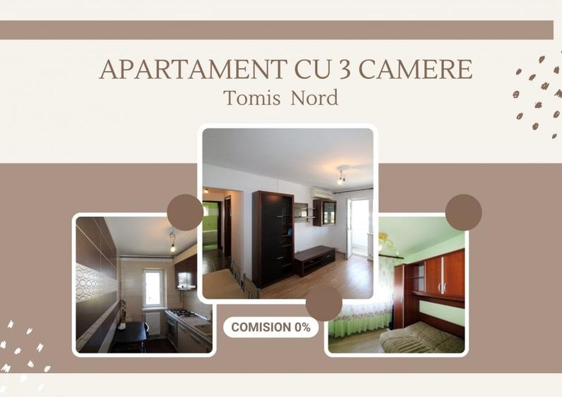 Apartament 3 camere confort 1, cu centrala pe gaz in zona Tomis Nord - 1