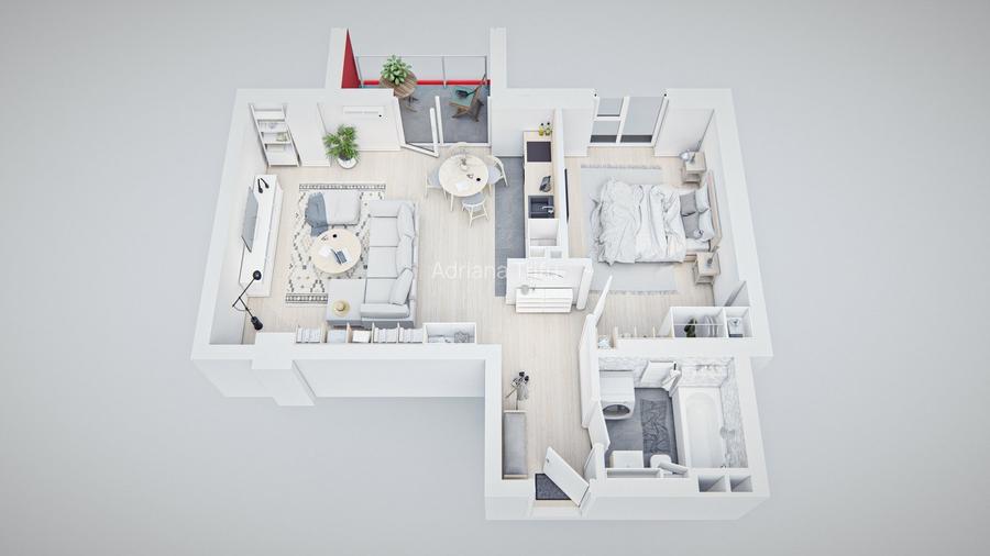 Apartament cu 2 camere semidecomandat în Medicină Apartament cu 2 camere semidecomandat în Medicină