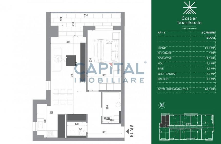 Comision 0%! Apartament etaj 2 zona Noua - 8