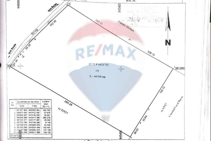 Teren intravilan de inchiriat 44700 mp langa centura Bacaului - 2