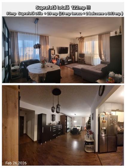 Proprietar, vând apartament cu 3 camere 93 mp +29mp (terasa si 2 balcoane) - 2