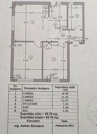 Apartament 3 camere – SU 66 mp + parcare exterioara + curte proprie 31 mp - 15
